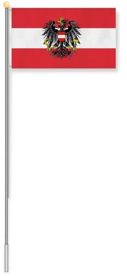 Fahnenmast 7,50 M Mit Flagge 90 Cm × 150 Cm Österreich 5 Fahnenmast 7,50 M Mit Flagge 90 Cm × 150 Cm Österreich -Normani 110178