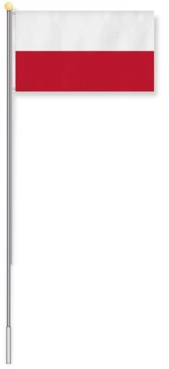 Fahnenmast 8,00 M Mit Flagge 90 Cm × 150 Cm Polen -Normani 110179