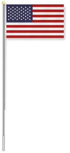 Fahnenmast 6,20 M Mit Flagge 90 Cm × 150 Cm USA -Normani 110182