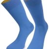 1 Paar Socken „Bi-Color“ Mit Farbig Abgesetztem Bund Himmelblau/Aprikose 1 1 Paar Socken „Bi-Color“ Mit Farbig Abgesetztem Bund Himmelblau/Aprikose -Normani 110600
