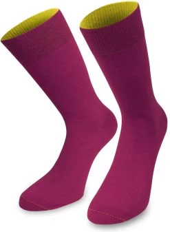3 Paar Bi-Color Socken Im Farbset Orange/Lila/Magenta -Normani 110606