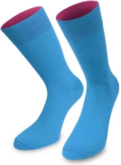3 Paar Bi-Color Socken Im Farbset Türkis/Schwarz/Royal -Normani 110634 1