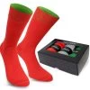 3 Paar Bi-Color Socken Im Farbset Silber/Apfel/Rot 1 3 Paar Bi-Color Socken Im Farbset Silber/Apfel/Rot -Normani 110642