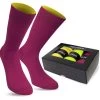 3 Paar Bi-Color Socken Im Farbset Gelb/Limette/Magenta -Normani 110645