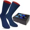 3 Paar Bi-Color Socken Im Farbset Cyan/Royal/Navy -Normani 110874