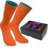 3 Paar Bi-Color Socken Im Farbset Orange/Lila/Magenta -Normani 110875