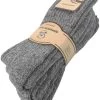 3 Paar Schafwollsocken Aus Reiner Schafwolle Grau -Normani 112087