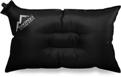 Selbstaufblasendes Thermokissen „QuickFit“ Schwarz