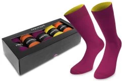 5 Paar Bi-Color Socken Im Farbset Flamingo