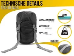 Ultralight-Schlafsack „Runty“ (RV Links) Schwarz/Schwarz -Normani 113780 1