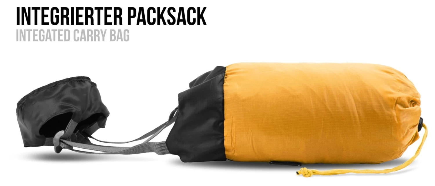 Ultralight-Schlafsack „Runty“ (RV Rechts) Orange/Schwarz 9 Ultralight-Schlafsack „Runty“ (RV Rechts) Orange/Schwarz – Bild 7