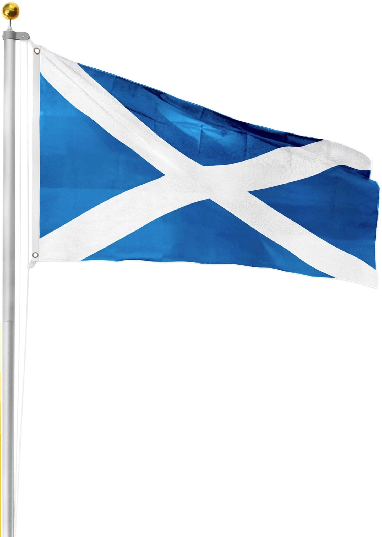 Fahnenmast 7,50 M Mit Flagge 90 Cm × 150 Cm Schottland 3 Fahnenmast 7,50 M Mit Flagge 90 Cm × 150 Cm Schottland