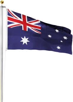 Fahnenmast 6,20 M Mit Flagge 90 Cm × 150 Cm Australien