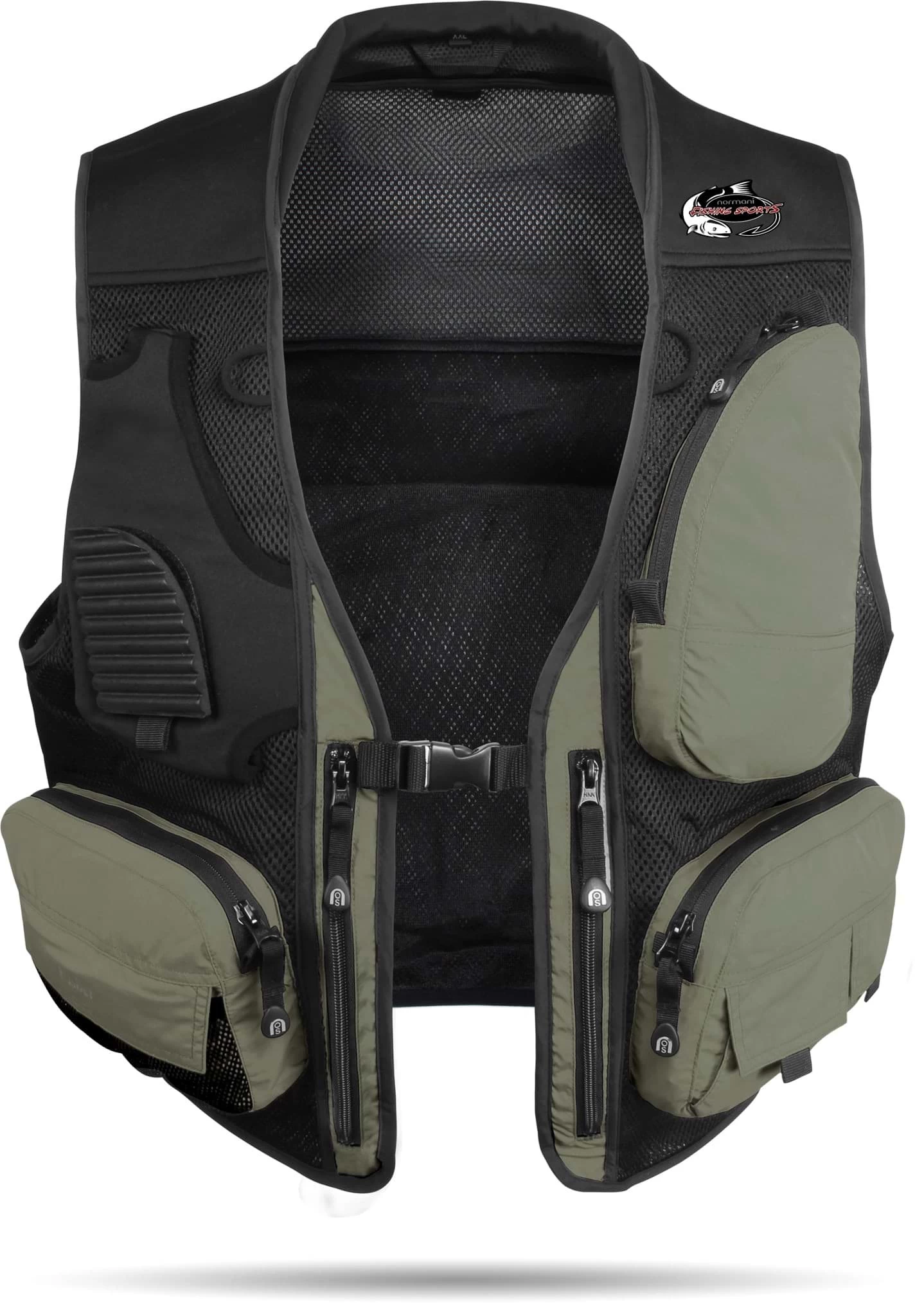 Herren Anglerweste „Fisher“ Oliv 3 Herren Anglerweste „Fisher“ Oliv