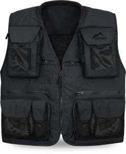 Herren Outdoor-Weste „Kajikia“ Schwarz/Schwarz