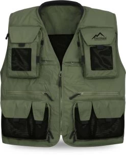 Herren Outdoor-Weste „Kajikia“ Oliv/Schwarz