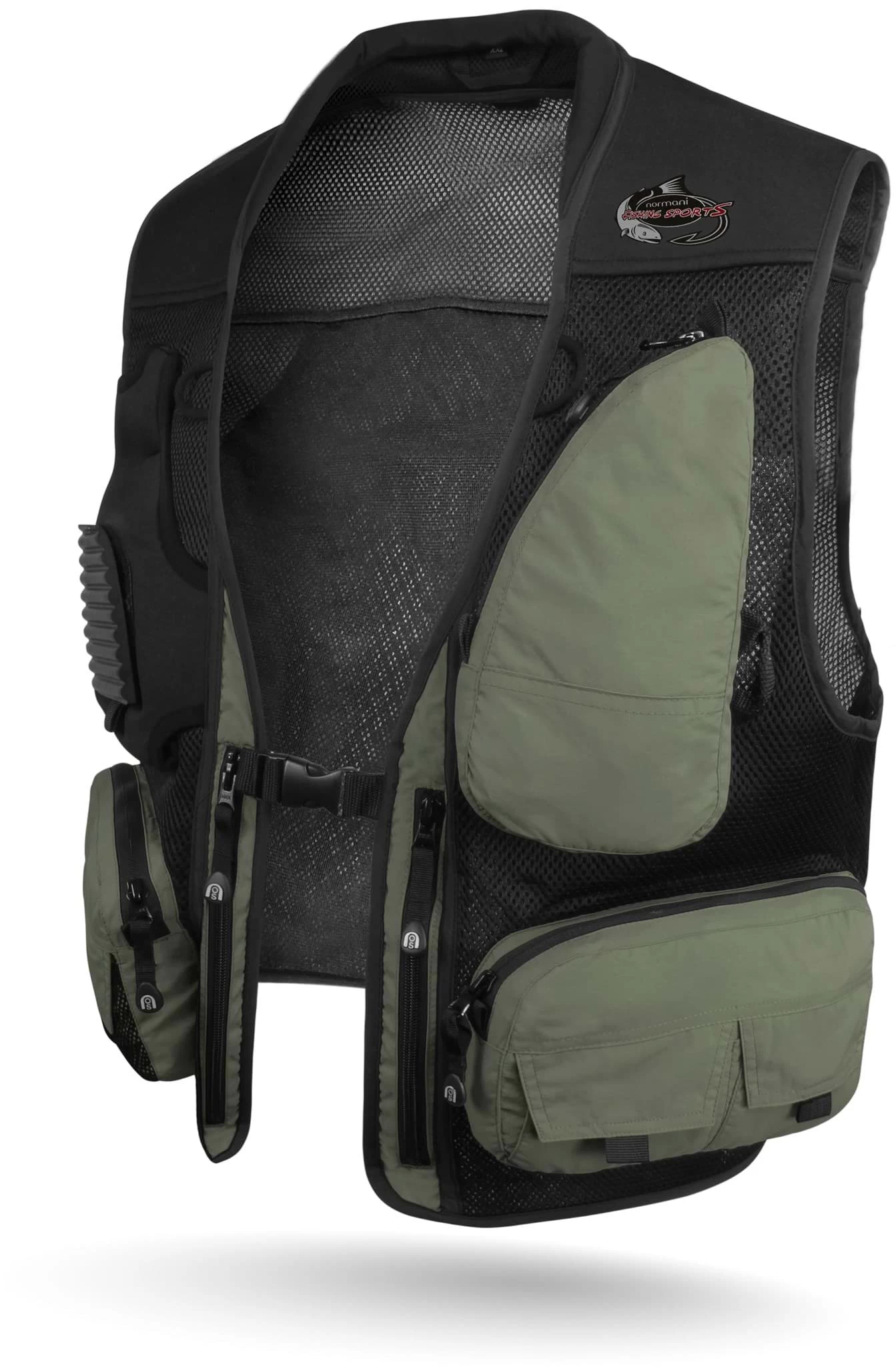 Herren Anglerweste „Fisher“ Oliv 4 Herren Anglerweste „Fisher“ Oliv – Bild 2