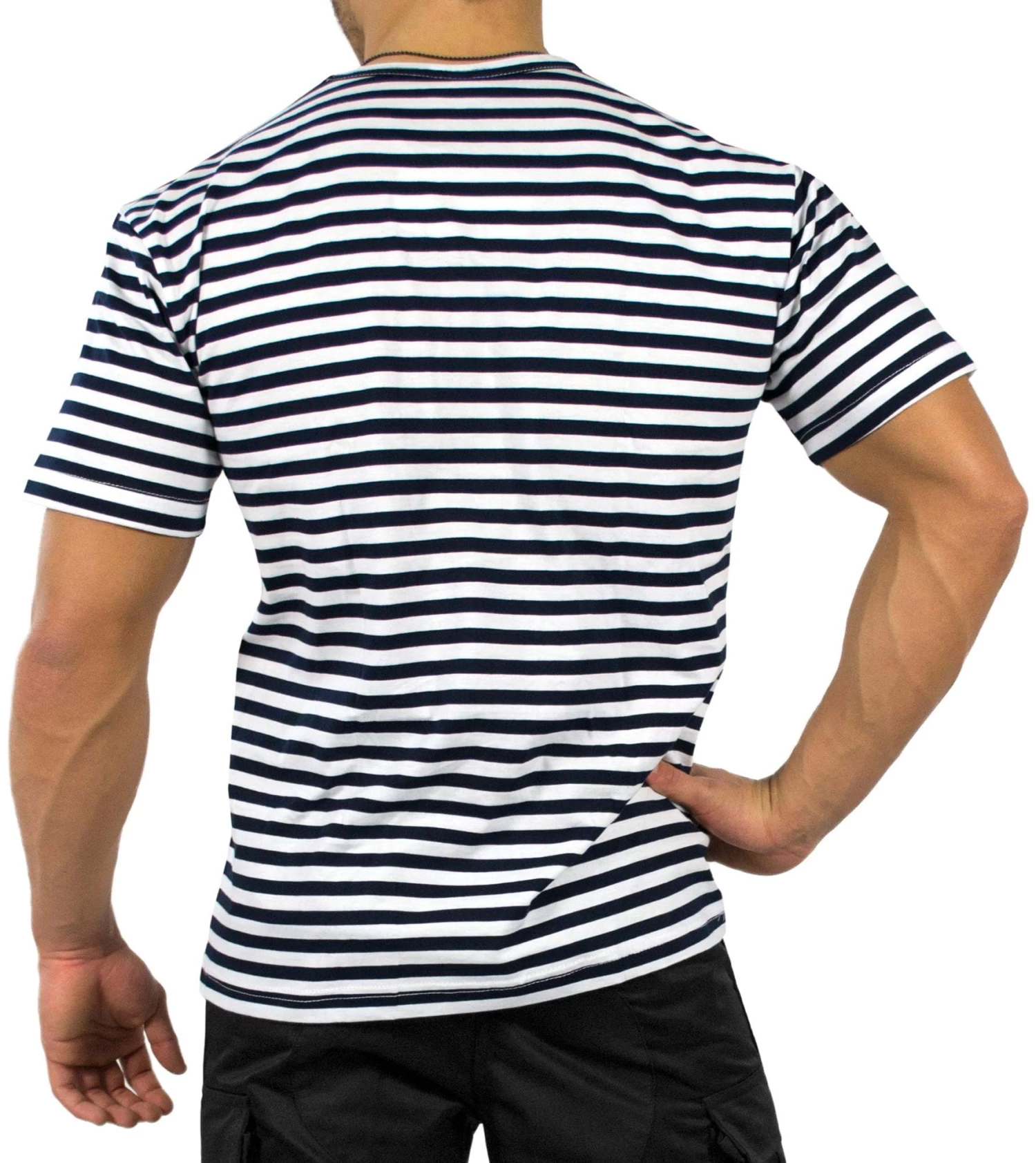 Marine T-Shirt „Моskau“ Marine/Weiß 4 Marine T-Shirt „Моskau“ Marine/Weiß – Bild 2