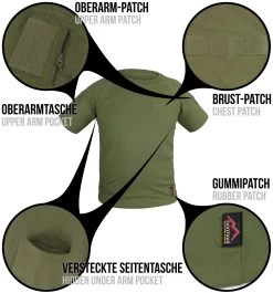 Herren Taktisches Einsatz T-Shirt „Sergeant“ Oliv -Normani 114813