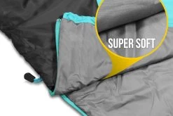 Ultralight-Schlafsack „Runty“ (RV Rechts) Petrol/Schwarz -Normani 114919 1