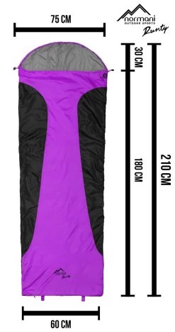 Ultralight-Schlafsack „Runty“ (RV Links) Lila/Schwarz -Normani 114923 1