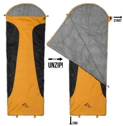 Ultralight-Schlafsack „Runty“ (RV Rechts) Orange/Schwarz 12 Ultralight-Schlafsack „Runty“ (RV Rechts) Orange/Schwarz -Normani 114927