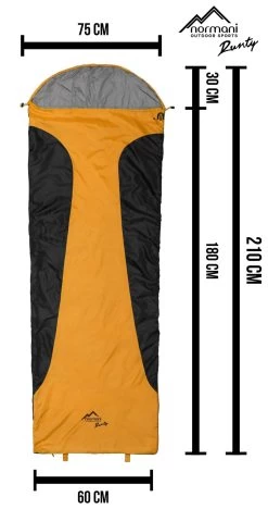 Ultralight-Schlafsack „Runty“ (RV Rechts) Orange/Schwarz 13 Ultralight-Schlafsack „Runty“ (RV Rechts) Orange/Schwarz -Normani 114928