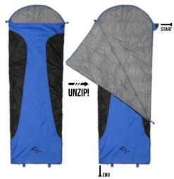 Ultralight-Schlafsack „Runty“ (RV Links) Marine/Schwarz -Normani 114932