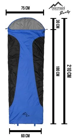 Ultralight-Schlafsack „Runty“ (RV Links) Marine/Schwarz -Normani 114933