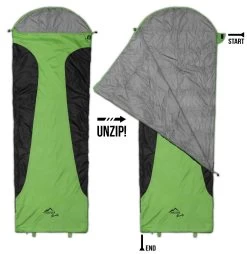 Ultralight-Schlafsack „Runty“ (RV Links) Oliv/Schwarz -Normani 114937