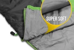 Ultralight-Schlafsack „Runty“ (RV Links) Oliv/Schwarz -Normani 114939