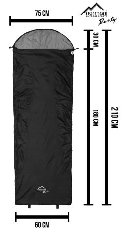 Ultralight-Schlafsack „Runty“ (RV Links) Schwarz/Schwarz -Normani 114943 1