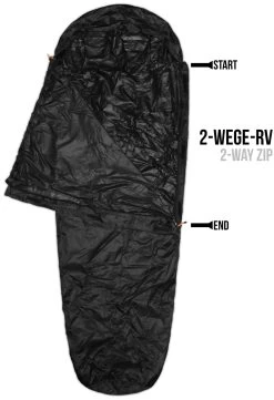 Schlafsack-Regenüberzug „SleeBag“ (RV Rechts) Schwarz/Schwarz -Normani 114956