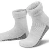 Alpaka-Wollsocken Mit ABS-Druck Hellgrau -Normani 116249