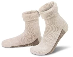 Alpaka-Wollsocken Mit ABS-Druck Natur