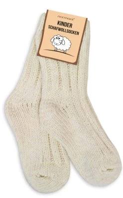 3 Paar Kinder Norwegersocken Mit Schafwolle Rot/Rosa/Wollweiß -Normani 116315