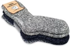 3 Paar Kinder Norwegersocken Mit Schafwolle Marine/Hellgrau/Dunkelgrau