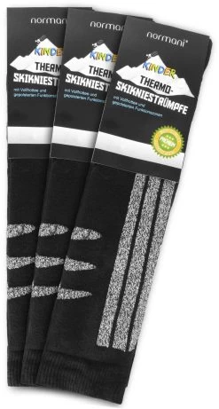 3 Paar Thermokniestrümpfe Skisocken Für Kinder Orange -Normani 116428