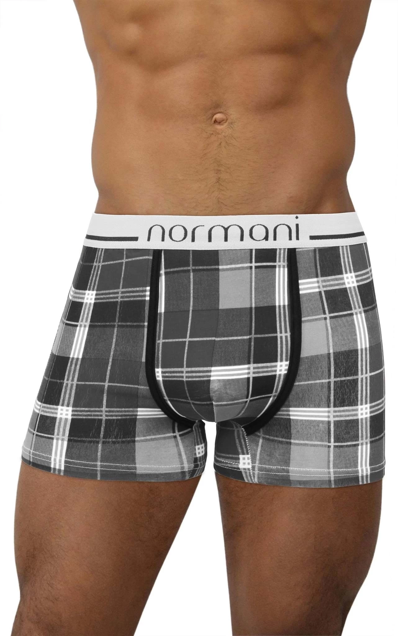 6 Stück Retro Boxershorts Aus Baumwolle Scottish Check - Black Grey 3 6 Stück Retro Boxershorts Aus Baumwolle Scottish Check - Black Grey