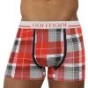 6 Stück Retro Boxershorts Aus Baumwolle Scottish Check - Dark Red -Normani 116563