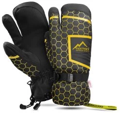 Winterhandschuhe „Apex“ Schwarz/Gelb -Normani 116861