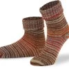 2 Paar Skandinavische Wollsocken Mit Umschlag Terracotta -Normani 116930