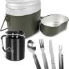 Bundeswehr Essgeschirrset Camping Kochgeschirr Oliv/Schwarz 2 Bundeswehr Essgeschirrset Camping Kochgeschirr Oliv/Schwarz -Normani 117951