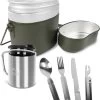 Bundeswehr Essgeschirrset Camping Kochgeschirr Oliv/Silber -Normani 117954