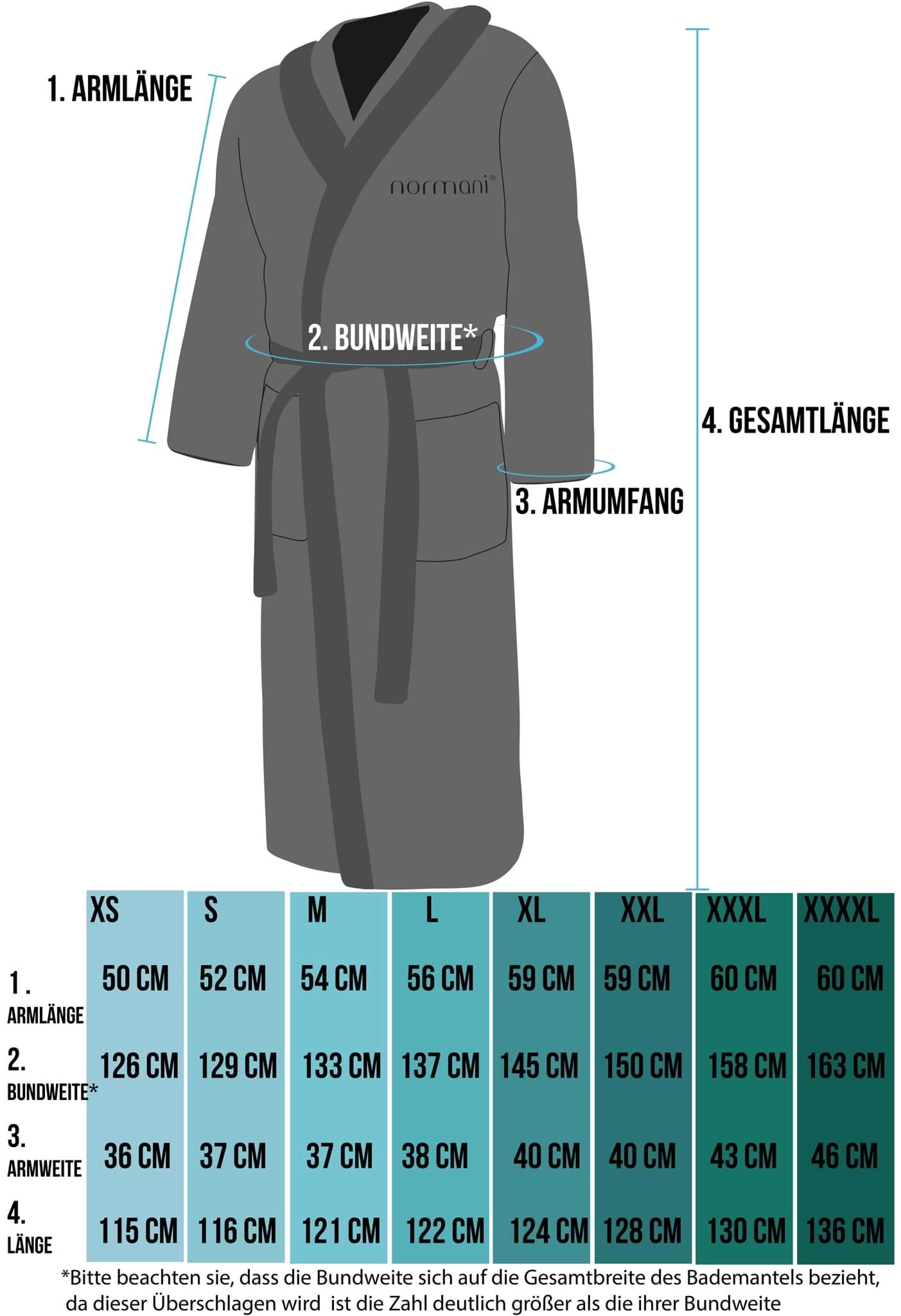Unisex Baumwoll-Bademantel „Rob“ Grau/Hellgrau 10 Unisex Baumwoll-Bademantel „Rob“ Grau/Hellgrau – Bild 8