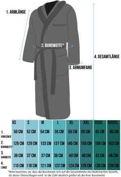 Unisex Baumwoll-Bademantel „Rob“ Schwarz/Grau 17 Unisex Baumwoll-Bademantel „Rob“ Schwarz/Grau -Normani 118161 2