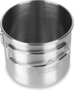 Edelstahltasse Mit Klappgriff „Colorado“ Silber 8 Edelstahltasse Mit Klappgriff „Colorado“ Silber -Normani 118277