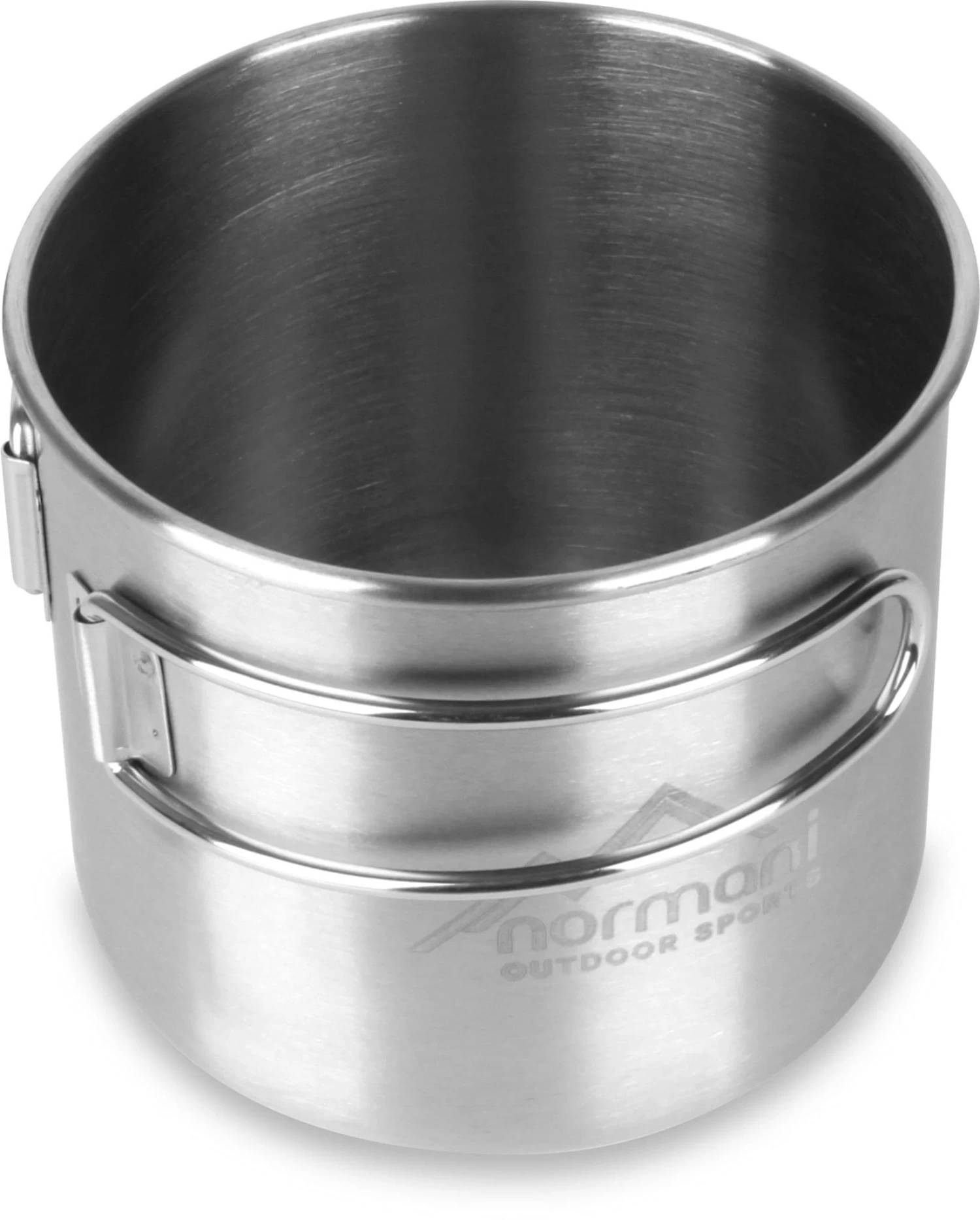 Edelstahltasse Mit Klappgriff „Colorado“ Silber 5 Edelstahltasse Mit Klappgriff „Colorado“ Silber – Bild 3