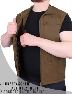 Herren Outdoor Weste „Kudu“ Braun -Normani 118347