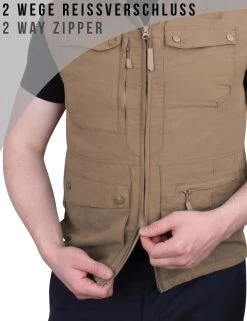 Herren Outdoor Weste „Kudu“ Khaki -Normani 118352